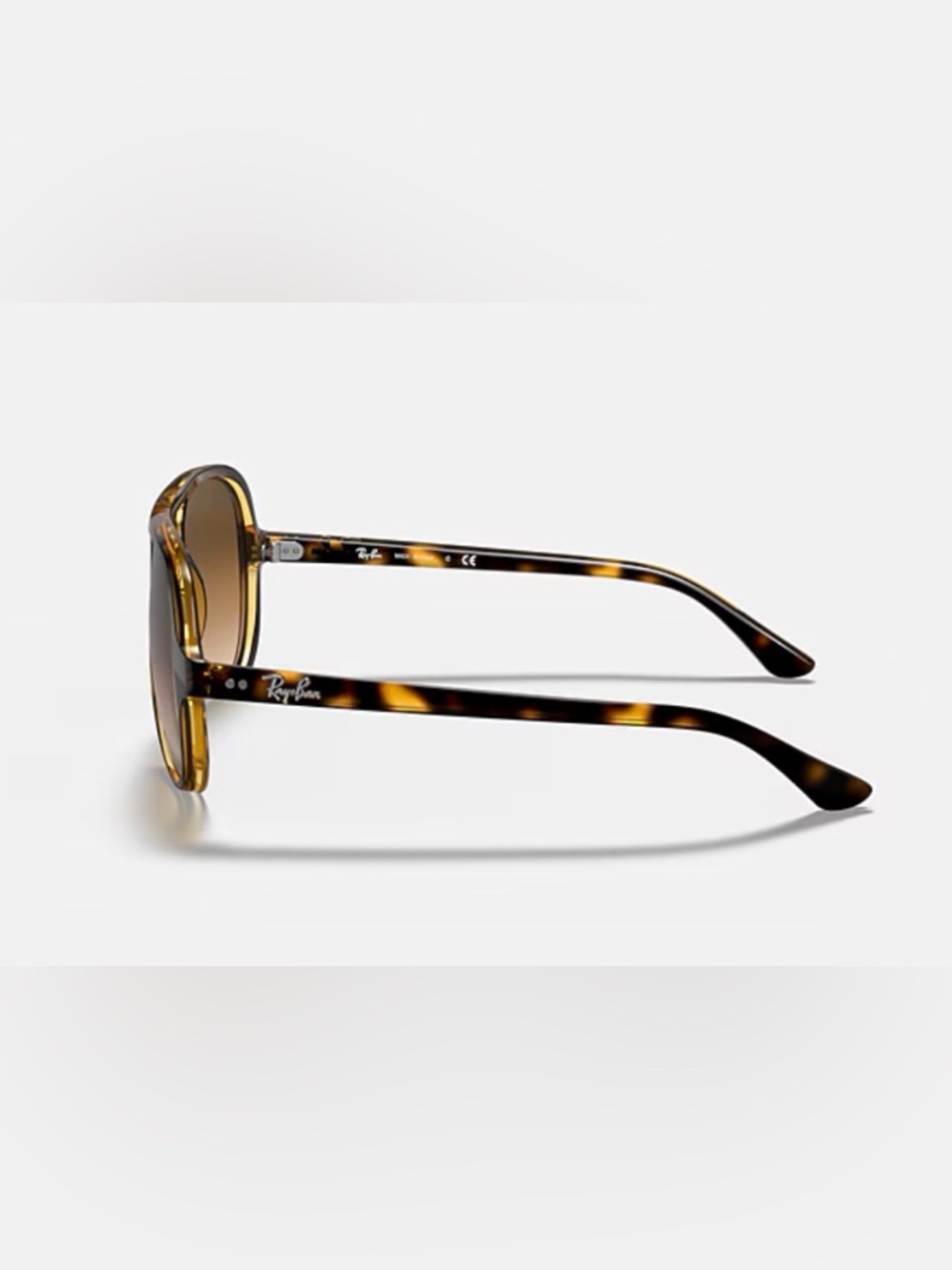 Ray-Ban Men’s RB 4125 Aviator Sunglasses - Brown Lenses - Picture 3 of 7